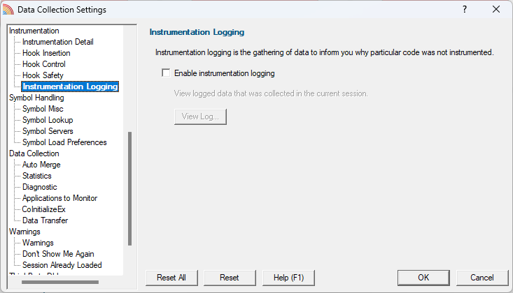settings-instrumentation-logging