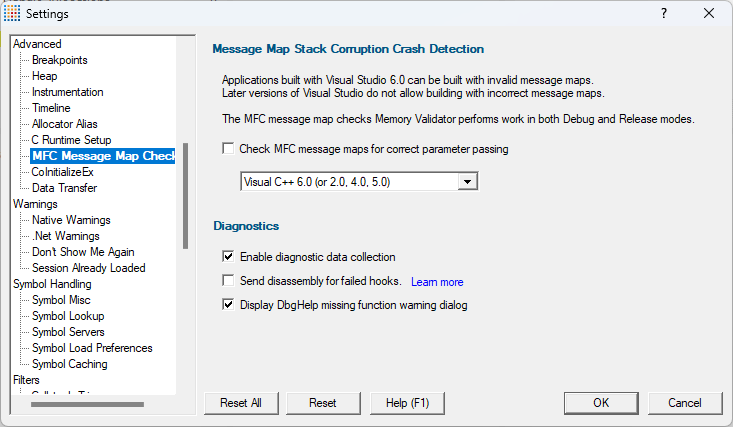 mfc-message-map-settings
