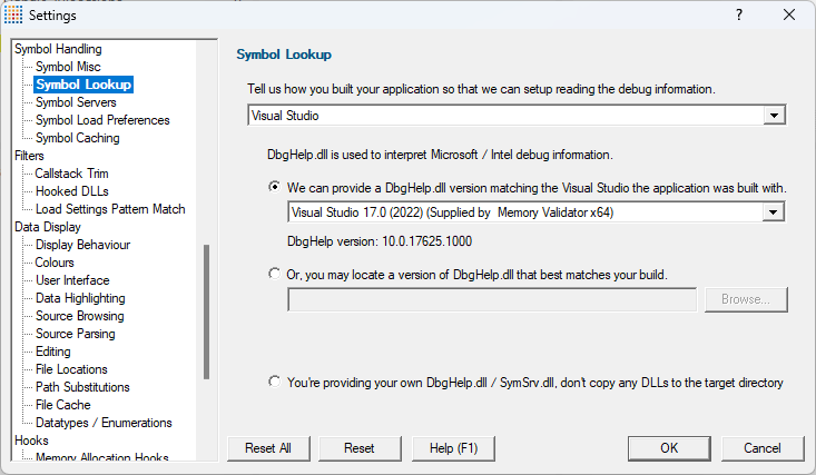 symbol-lookup-settings