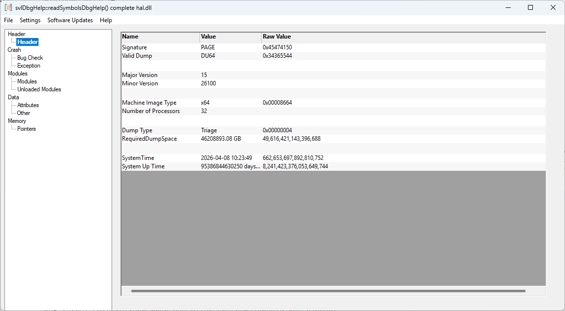 kernel-dump-header