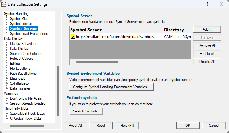 symbol-server-settings