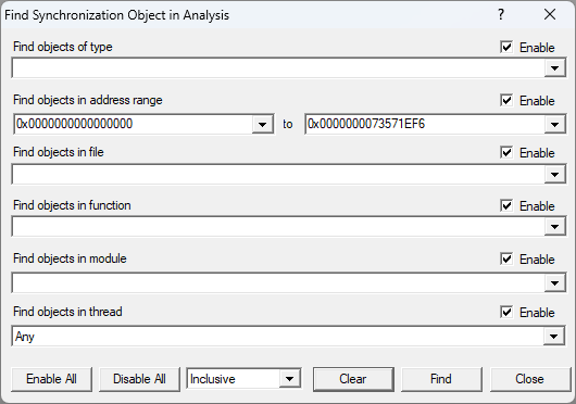 find-synchronization-object-dialog