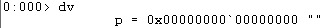 WinDbg command dv